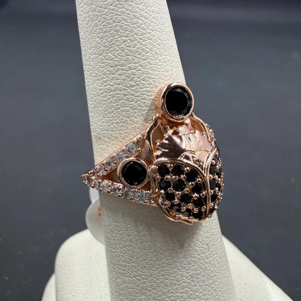 Bomb Party The Ring of‎ Immortality Size 6 Ring Black Onyx CZ RBP2639 Rose Gold